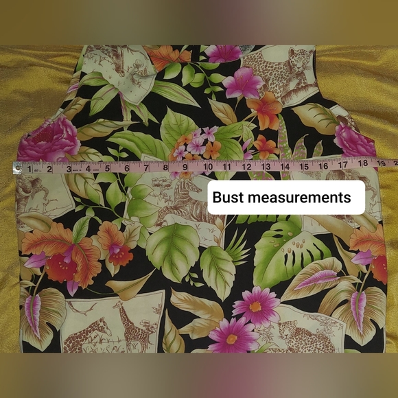 Vintage Caroline Kendrick black jungle print maxi dress size 10 - Picture 8 of 11